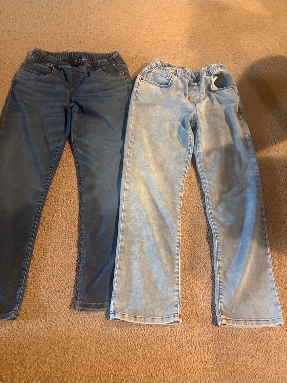 Boys Straight-Leg Jeans - Light Blue & Dark Blue